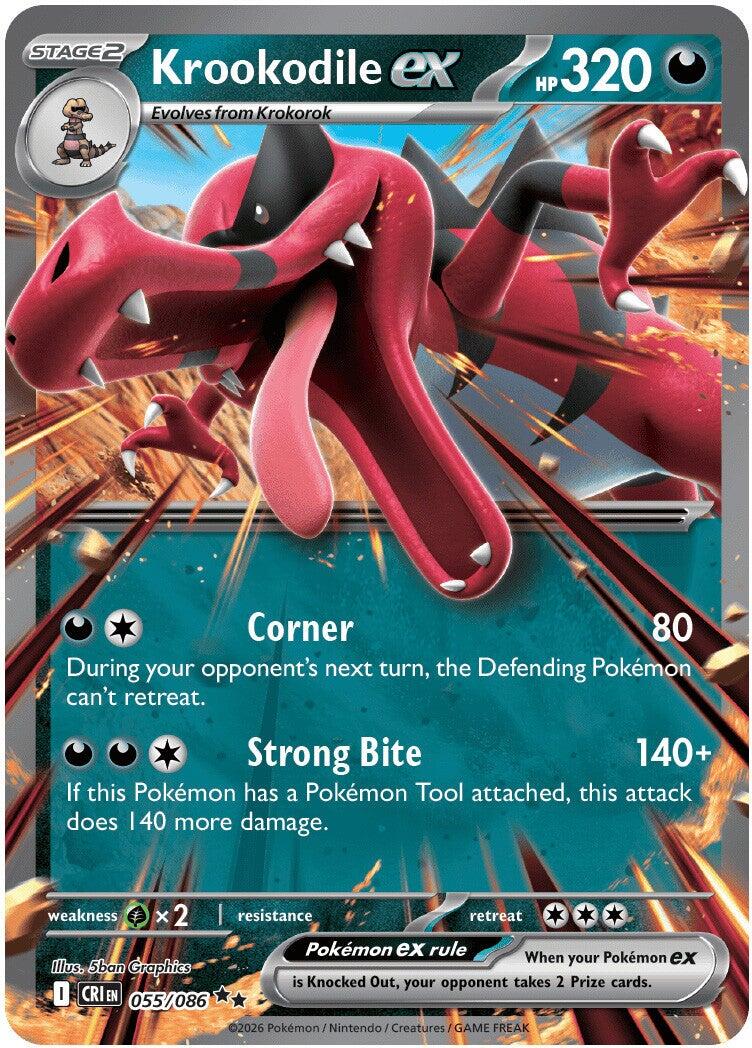 Krookodile ex (055/086) [Mega Evolution: Chaos Rising] - The Mythic Store | 24h Order Processing