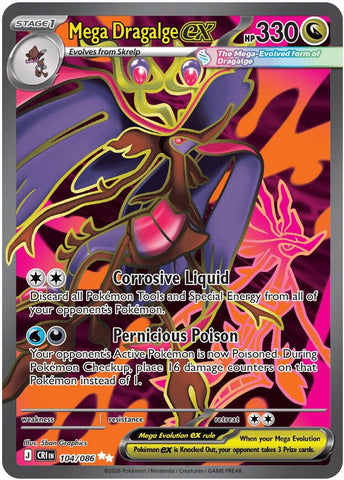 Mega Dragalge ex (104/086) [Mega Evolution: Chaos Rising] - The Mythic Store | 24h Order Processing