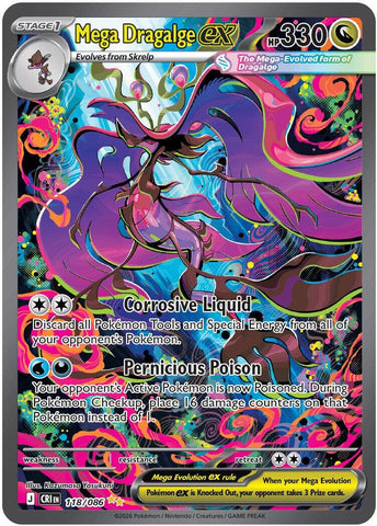 Mega Dragalge ex (118/086) [Mega Evolution: Chaos Rising] - The Mythic Store | 24h Order Processing