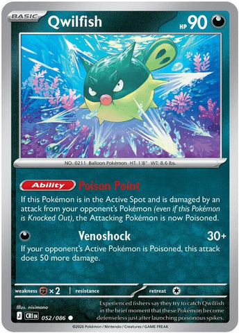 Qwilfish (052/086) [Mega Evolution: Chaos Rising] - The Mythic Store | 24h Order Processing