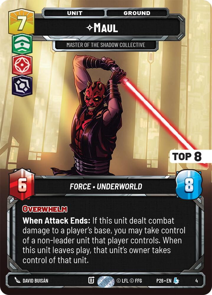 Maul - Master of the Shadow Collective (4) (Top 8) (4) [Organized Play Promos] - The Mythic Store | 24h Order Processing