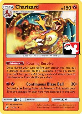 Charizard (14/181) (Library Exclusive) [Sun & Moon: Team Up] - The Mythic Store | 24h Order Processing