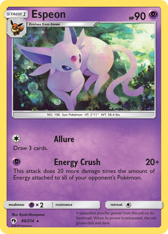 Espeon (89/214) [Sun & Moon: Lost Thunder] - The Mythic Store | 24h Order Processing
