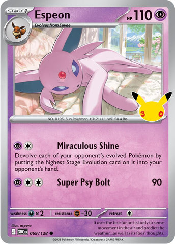 Espeon (069/128) [Mega Evolution: 30th Celebration] - The Mythic Store | 24h Order Processing