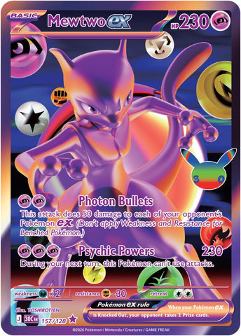 Mewtwo ex (157/128) [Mega Evolution: 30th Celebration] - The Mythic Store | 24h Order Processing