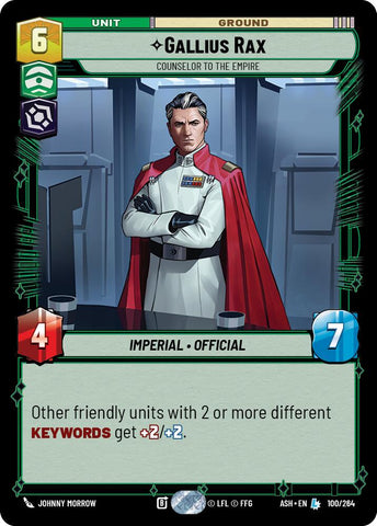 Gallius Rax - Counselor to the Empire (100/264) (100/264) [Ashes of the Empire] - The Mythic Store | 24h Order Processing