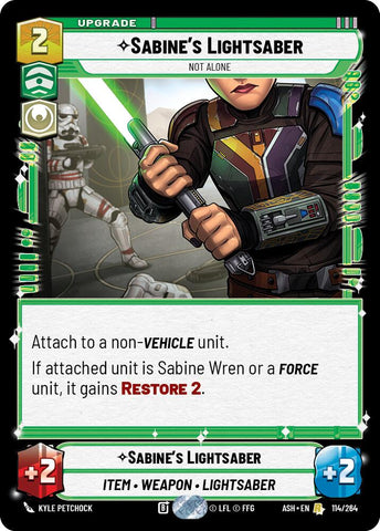 Sabine's Lightsaber - Not Alone (114/264) (114/264) [Ashes of the Empire] - The Mythic Store | 24h Order Processing