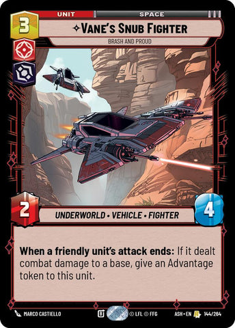 Vane's Snub Fighter - Brash and Proud (144/264) (144/264) [Ashes of the Empire] - The Mythic Store | 24h Order Processing