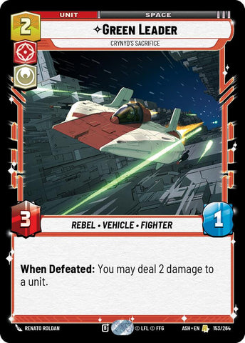 Green Leader - Crynyd's Sacrifice (153/264) (153/264) [Ashes of the Empire] - The Mythic Store | 24h Order Processing