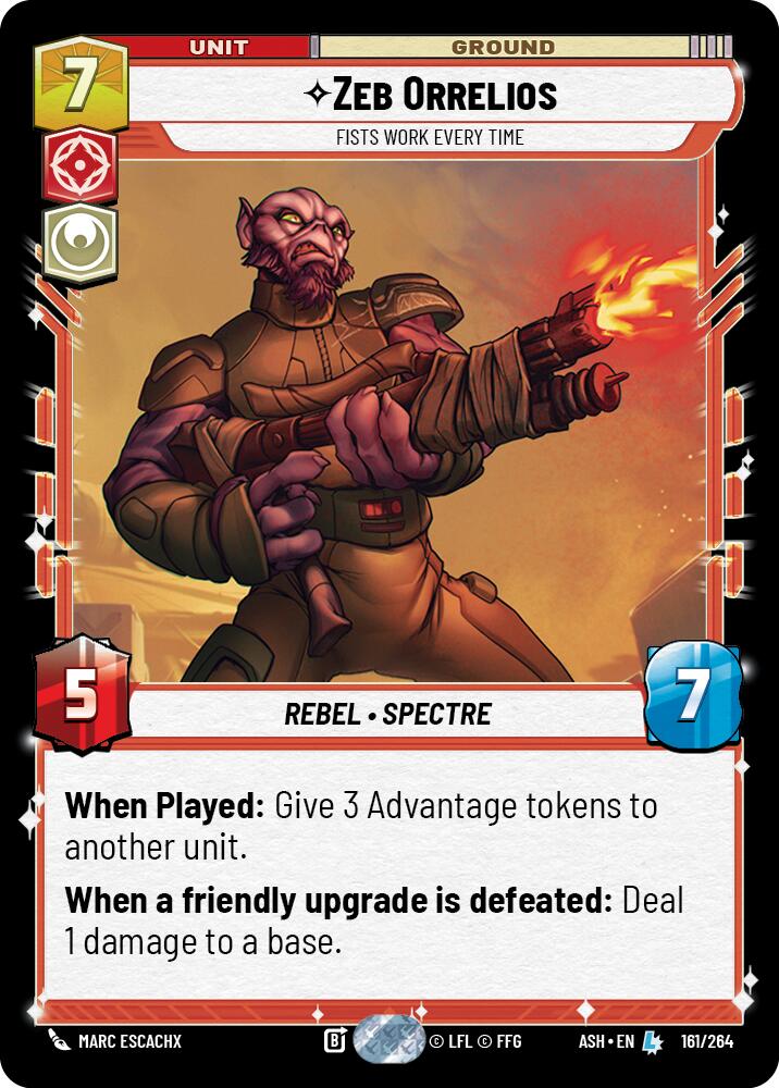 Zeb Orrelios - Fists Work Every Time (161/264) (161/264) [Ashes of the Empire] - The Mythic Store | 24h Order Processing