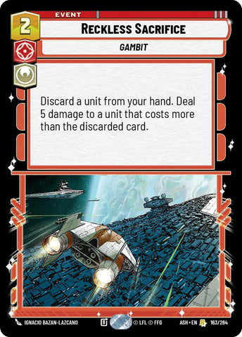 Reckless Sacrifice (163/264) (163/264) [Ashes of the Empire] - The Mythic Store | 24h Order Processing