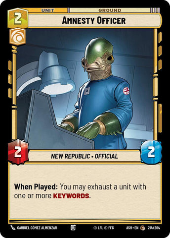 Amnesty Officer (214/264) (214/264) [Ashes of the Empire] - The Mythic Store | 24h Order Processing