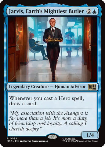 Jarvis, Earth's Mightiest Butler (Surge Foil) [Marvel Super Heroes Commander] - The Mythic Store | 24h Order Processing