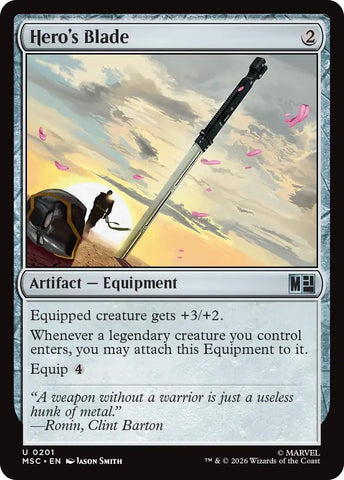 Hero's Blade (Surge Foil) [Marvel Super Heroes Commander] - The Mythic Store | 24h Order Processing
