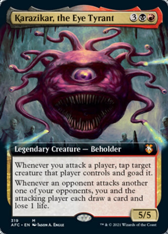 Karazikar, the Eye Tyrant (Extended Art) [Dungeons & Dragons: Adventures in the Forgotten Realms Commander] - The Mythic Store | 24h Order Processing