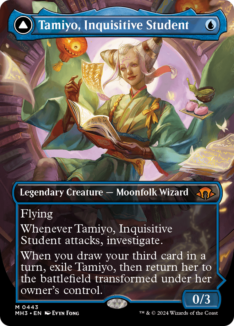 Tamiyo, Inquisitive Student // Tamiyo, Seasoned Scholar (Borderless) [Modern Horizons 3] - The Mythic Store | 24h Order Processing