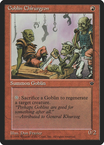 Goblin Chirurgeon (Dan Frazier) [Fallen Empires] - The Mythic Store | 24h Order Processing