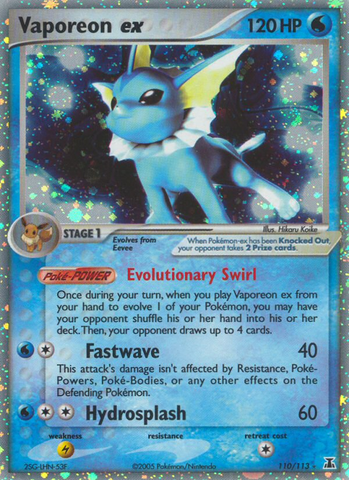 Vaporeon ex (110/113) [EX: Delta Species] - The Mythic Store | 24h Order Processing