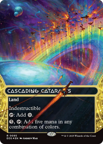Cascading Cataracts (0095) (Borderless) (Galaxy Foil) [Edge of Eternities: Stellar Sights] - The Mythic Store | 24h Order Processing