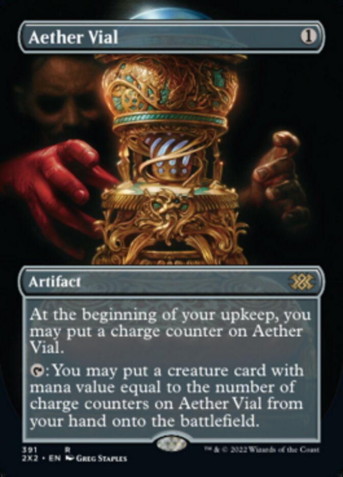 Aether Vial (Borderless Alternate Art) [Double Masters 2022] - The Mythic Store | 24h Order Processing