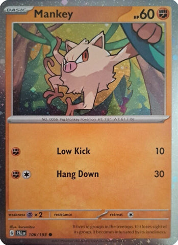 Mankey (106/193) (Cosmos Holo) [Scarlet & Violet: Paldea Evolved] - The Mythic Store | 24h Order Processing