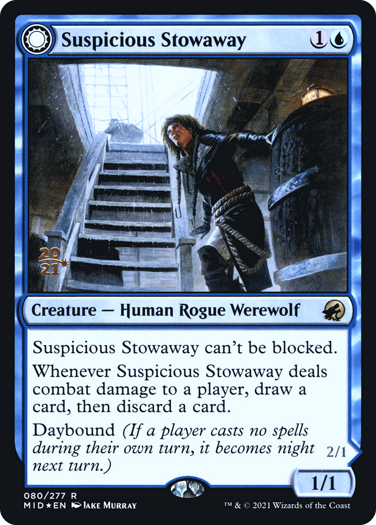 Suspicious Stowaway // Seafaring Werewolf [Innistrad: Midnight Hunt Prerelease Promos] - The Mythic Store | 24h Order Processing
