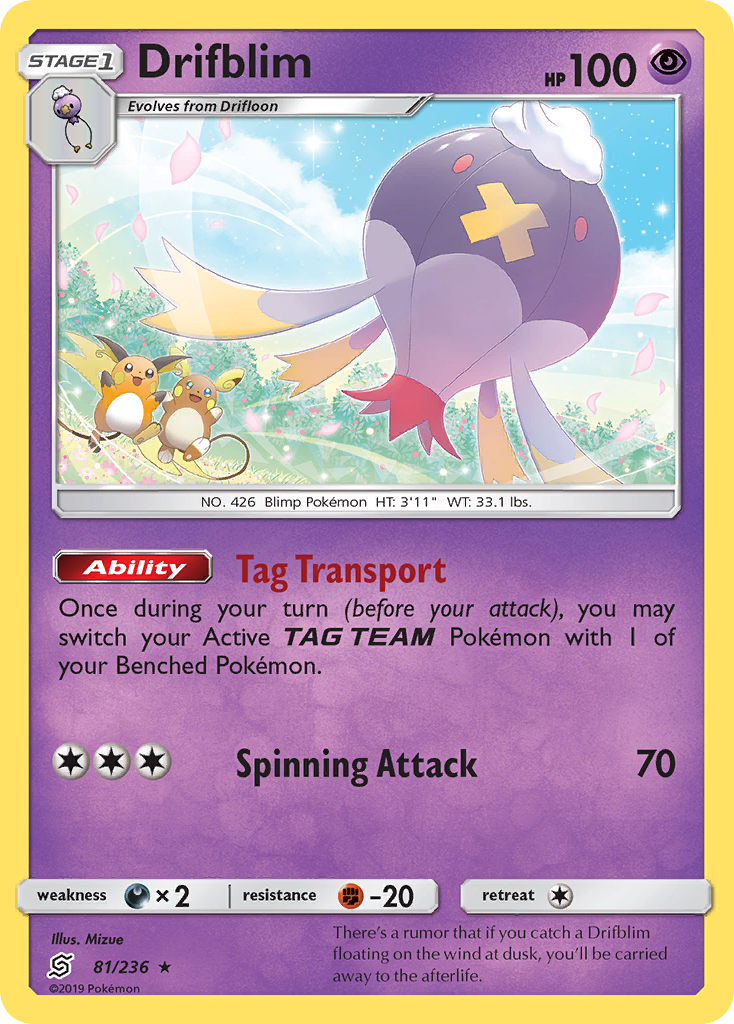 Drifblim (81/236) [Sun & Moon: Unified Minds] - The Mythic Store | 24h Order Processing