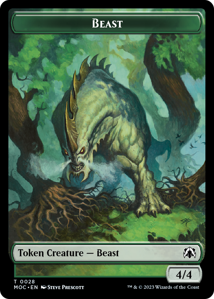Thopter // Beast Double-Sided Token [March of the Machine Commander Tokens] - The Mythic Store | 24h Order Processing