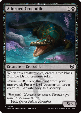 Adorned Crocodile [Tarkir: Dragonstorm] - The Mythic Store | 24h Order Processing