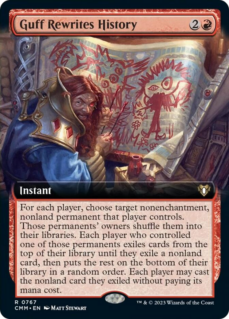 Guff Rewrites History (Extended Art) [Commander Masters] - The Mythic Store | 24h Order Processing