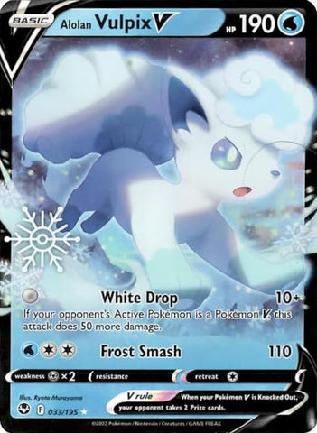 Alolan Vulpix V (033/195) (Holiday Calendar) [Sword & Shield: Silver Tempest] - The Mythic Store | 24h Order Processing