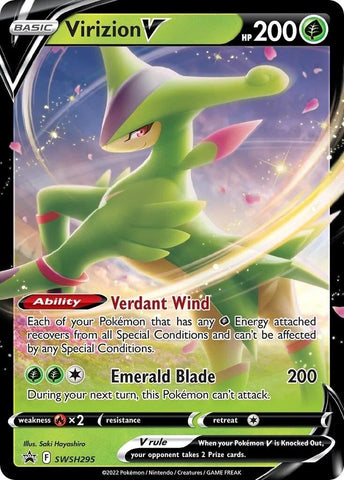 Virizion V (SWSH295) (Jumbo Card) [Sword & Shield: Black Star Promos] - The Mythic Store | 24h Order Processing