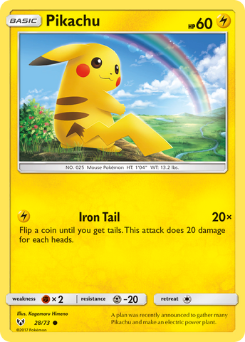 Pikachu (28/73) [Sun & Moon: Shining Legends] - The Mythic Store | 24h Order Processing