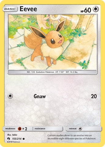 Eevee (155/214) (Let's Play, Eevee Cracked Ice Holo) (Theme Deck Exclusives) [Sun & Moon: Lost Thunder] - The Mythic Store | 24h Order Processing