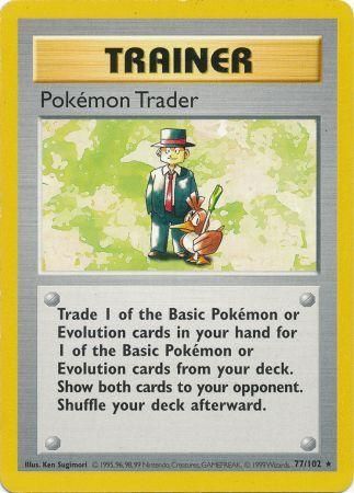 Pokemon Trader (77/102) [Base Set Shadowless Unlimited] - The Mythic Store | 24h Order Processing