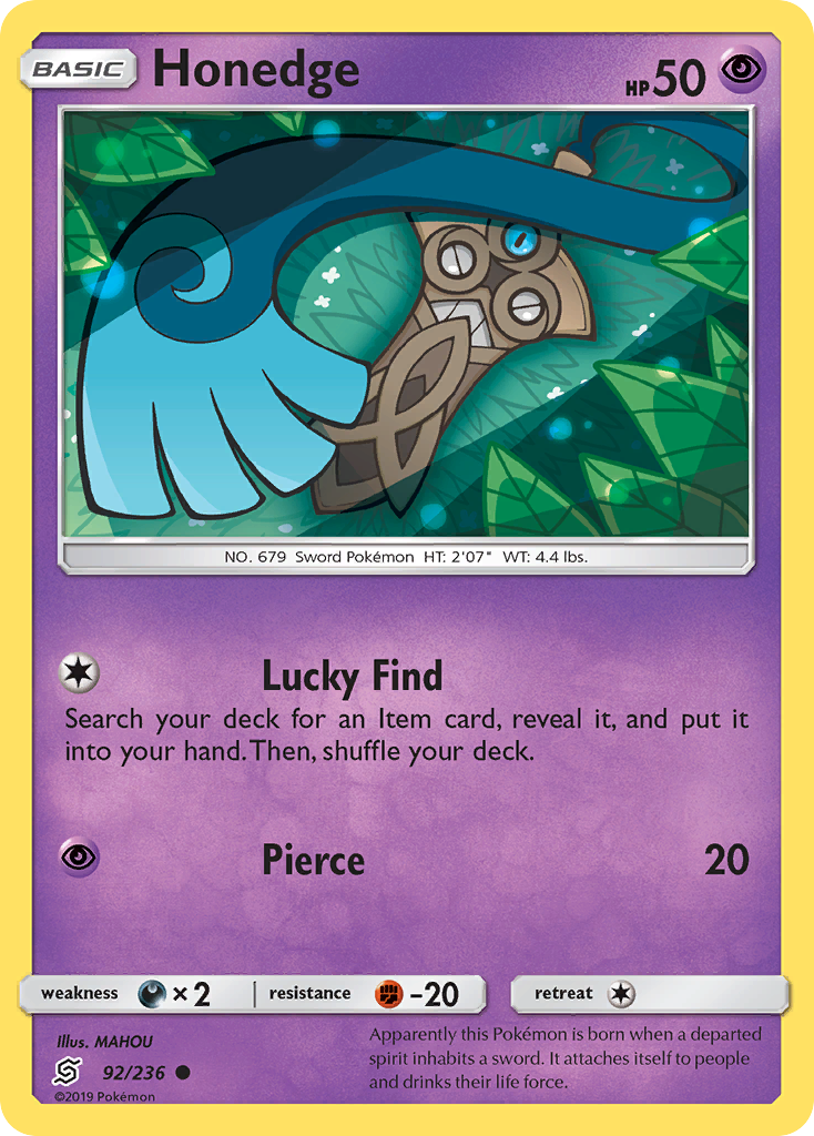 Honedge (92/236) [Sun & Moon: Unified Minds] - The Mythic Store | 24h Order Processing