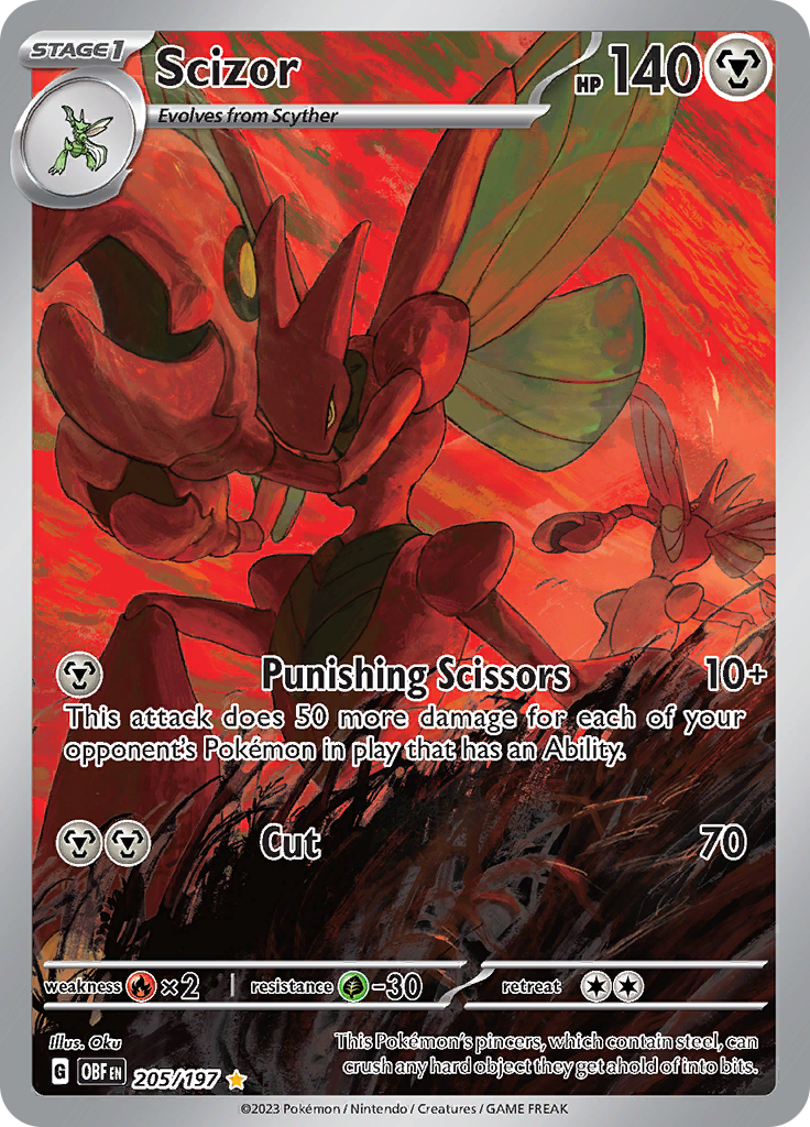 Scizor (205/197) [Scarlet & Violet: Obsidian Flames] - The Mythic Store | 24h Order Processing