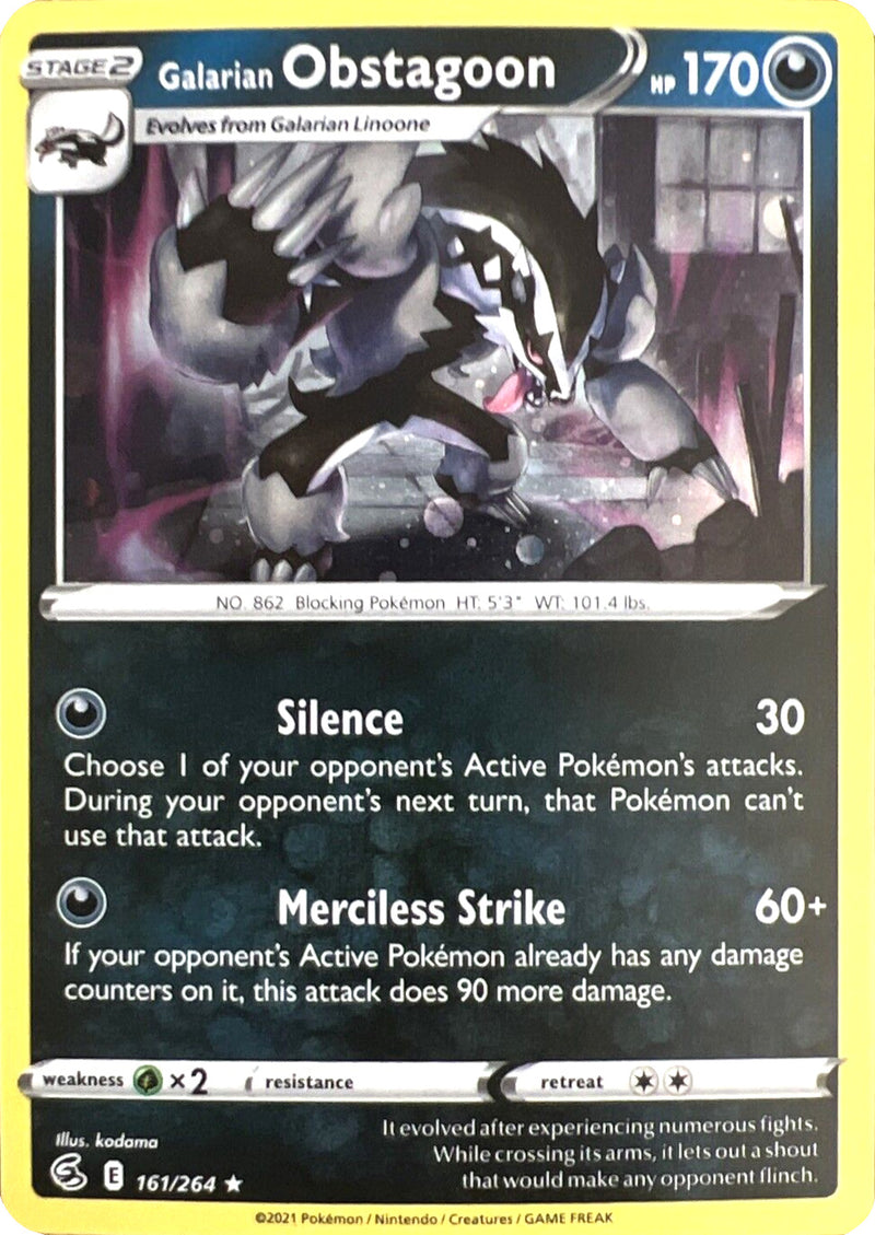 Galarian Obstagoon (161/264) (Cosmos Holo) [Sword & Shield: Fusion Strike] - The Mythic Store | 24h Order Processing