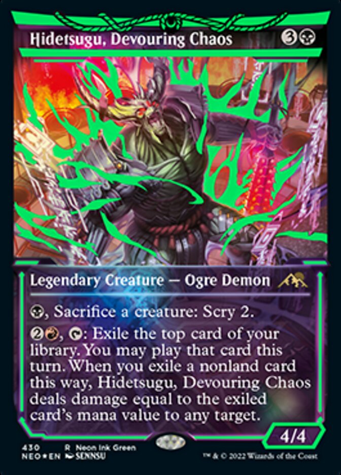 Hidetsugu, Devouring Chaos (Neon Ink Green) [Kamigawa: Neon Dynasty] - The Mythic Store | 24h Order Processing