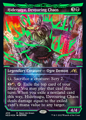 Hidetsugu, Devouring Chaos (Neon Ink Green) [Kamigawa: Neon Dynasty] - The Mythic Store | 24h Order Processing