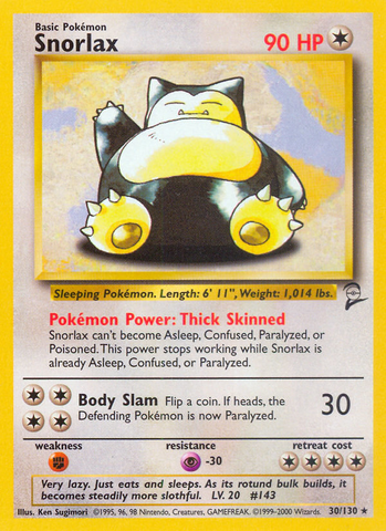 Snorlax (30/130) [Base Set 2] - The Mythic Store | 24h Order Processing