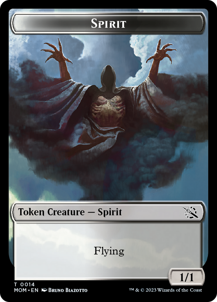 Knight (7) // Spirit (14) Double-Sided Token [March of the Machine Commander Tokens] - The Mythic Store | 24h Order Processing