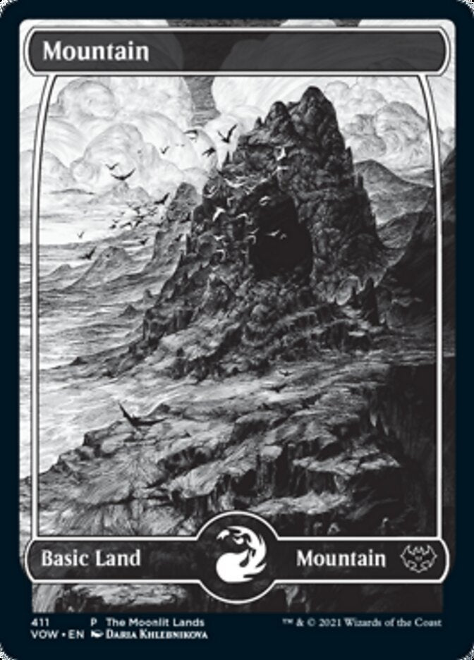 Mountain (The Moonlit Lands) (Foil Etched) [Innistrad: Crimson Vow Promos] - The Mythic Store | 24h Order Processing
