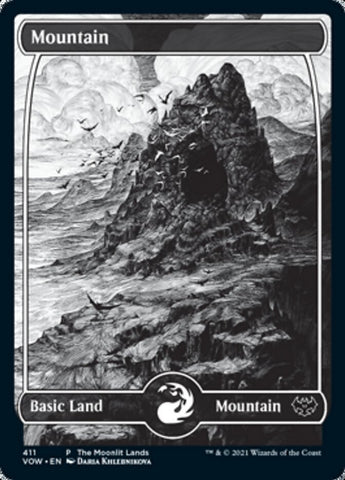 Mountain (The Moonlit Lands) (Foil Etched) [Innistrad: Crimson Vow Promos] - The Mythic Store | 24h Order Processing