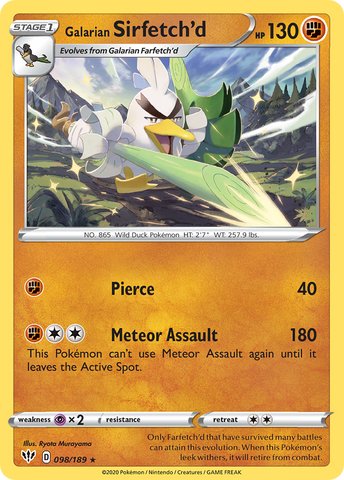 Galarian Sirfetch'd (098/189) [Sword & Shield: Darkness Ablaze] - The Mythic Store | 24h Order Processing