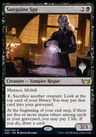 Sanguine Spy (Promo Pack) [Streets of New Capenna Promos] - The Mythic Store | 24h Order Processing