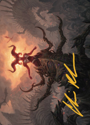 Sheoldred, the Apocalypse Art Card (Gold-Stamped Signature) [Dominaria United Art Series] - The Mythic Store | 24h Order Processing