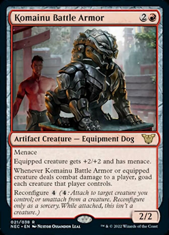 Komainu Battle Armor [Kamigawa: Neon Dynasty Commander] - The Mythic Store | 24h Order Processing