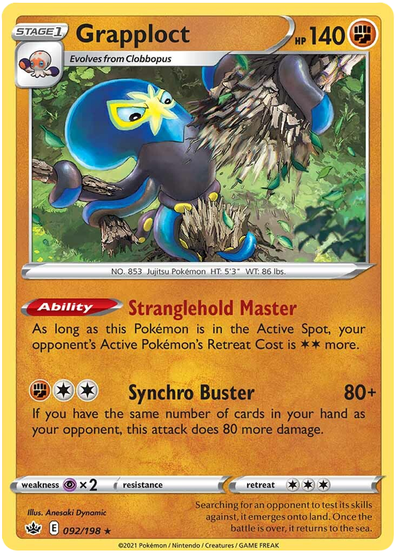 Grapploct (092/198) [Sword & Shield: Chilling Reign] - The Mythic Store | 24h Order Processing