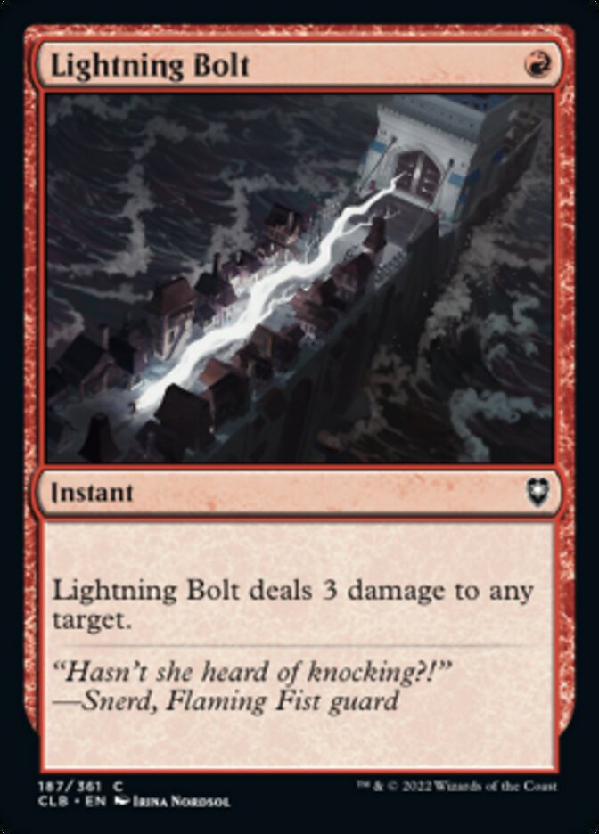 Lightning Bolt [Commander Legends: Battle for Baldur's Gate] - The Mythic Store | 24h Order Processing